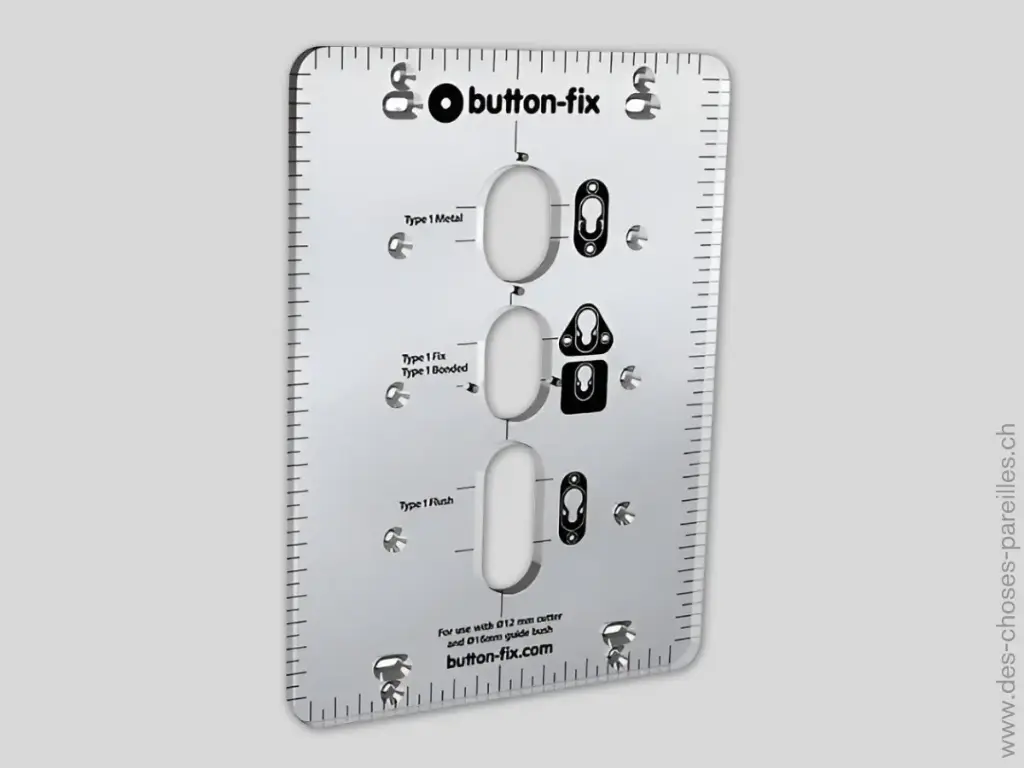 Gabarit pour défonceuse - Button-fix type 1 
